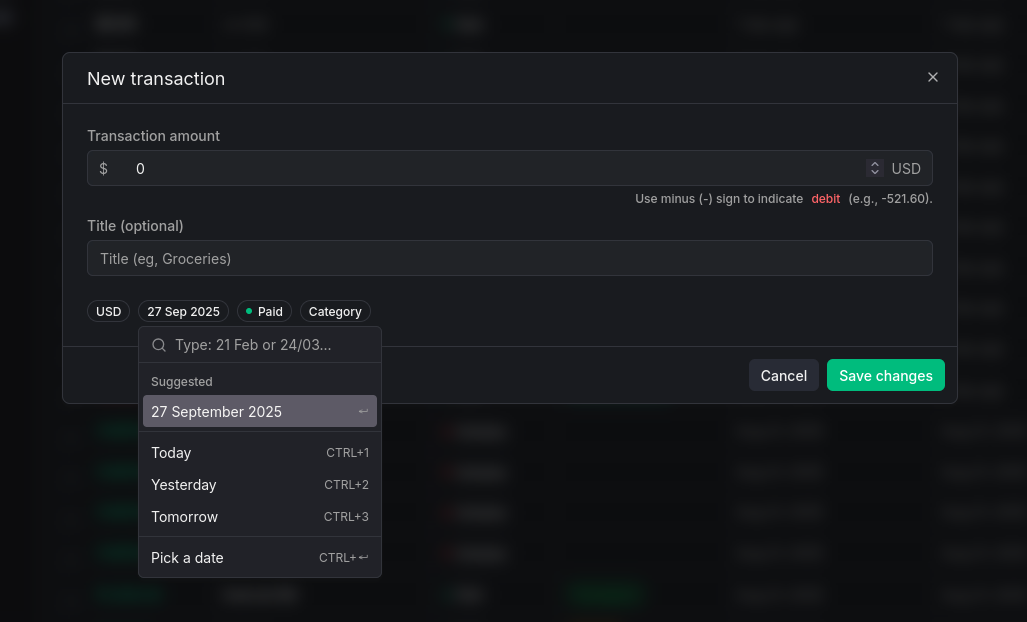 Preview of the new date picker